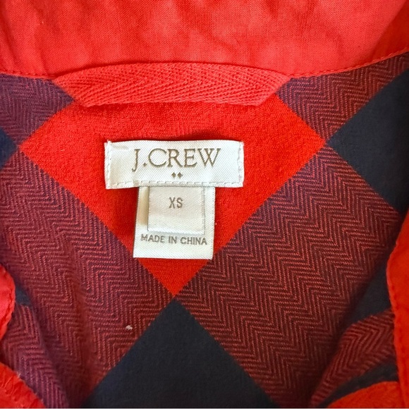 J. Crew Flannel 1/2 Zip Pullover Shirt XS - Picture 3 of 6